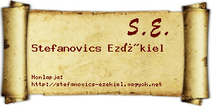 Stefanovics Ezékiel névjegykártya